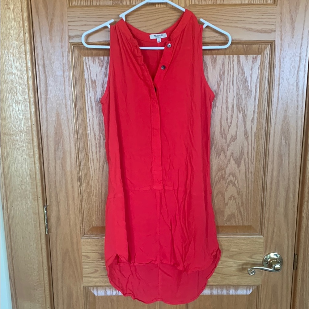 Madewell Red Shift Dress